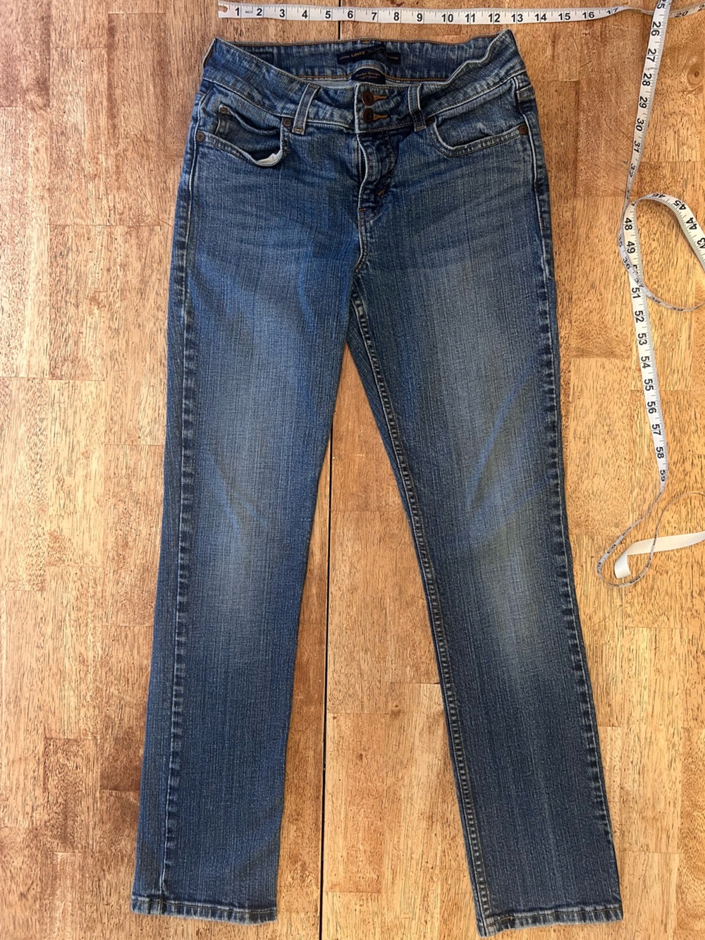 Levi's 526 medium fade Blue Jeans slender straight Leg